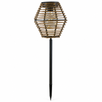 Solarlampe Natur Eckig - 17 x 17 x 52 cm