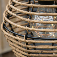 Solarlampe Natur Eckig - 17 x 17 x 52 cm