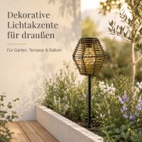 Solarlampe Natur Eckig - 17 x 17 x 52 cm