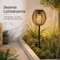 Solarlampe Natur Rund - 17 x 17 x 52 cm