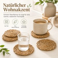 Getränkeuntersetzer aus Naturbast 4er-SET - Ø 11,5 cm