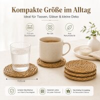Getränkeuntersetzer aus Naturbast 4er-SET - Ø 11,5 cm