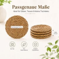 Getränkeuntersetzer aus Naturbast 4er-SET - Ø 11,5 cm