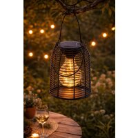 Solarlampe zum Aufhängen - Schwarz 13 x 13 x 17 cm