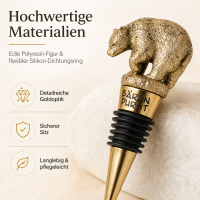 Weinflaschenverschluss Bär - Gold