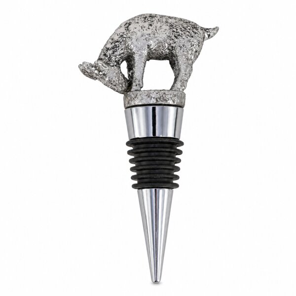 Weinflaschenverschluss Ziege - Silber