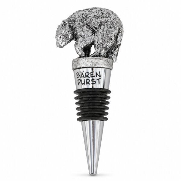 Weinflaschenverschluss Bär - Silber