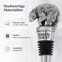 Weinflaschenverschluss Bär - Silber