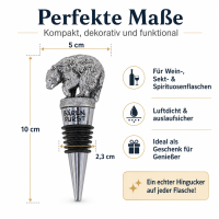 Weinflaschenverschluss Bär - Silber
