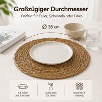 Tischset aus Naturbast Rund - Ø 35 cm