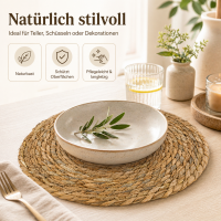 Tischset aus Naturbast Rund - Ø 35 cm