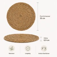 Tischset aus Naturbast Rund - Ø 35 cm