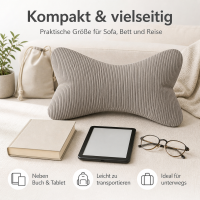 Kissen Leseknochen Inga - Grau