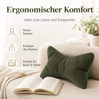 Kissen Leseknochen Inga - Dunkelgrün