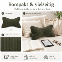 Kissen Leseknochen Inga - Dunkelgrün