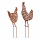 Gartenstab Pollo Huhn Edelrost - 2er-SET
