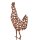 Gartenstab Pollo Huhn Edelrost - 2er-SET
