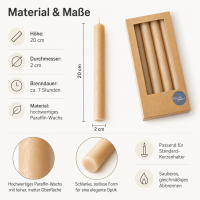 Boltze Home Stabkerze Melia 4er-SET - Beige