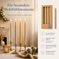 Boltze Home Stabkerze Melia 4er-SET - Beige