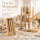 Boltze Home Stabkerze Melia 4er-SET - Beige