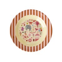 Rice Melamin Tiefer Teller - Pink Fun Fair Print
