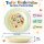 Tiefer Kinderteller 20cm Creme Mint Melamin mit Fun-Fair-Motiv