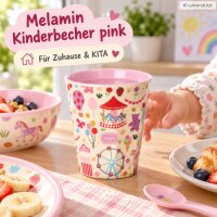 Melamin Becher 250ml Rosa Pink - Kinder Trinkbecher für KITA