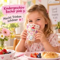 Melamin Becher 250ml Rosa Pink - Kinder Trinkbecher für KITA