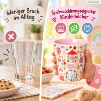 Melamin Becher 250ml Rosa Pink - Kinder Trinkbecher für KITA