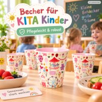 Melamin Becher 250ml Rosa Pink - Kinder Trinkbecher für KITA