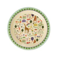 Rice Melamin Teller Mint - Fun Fair Print