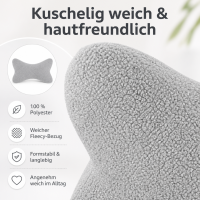 Kissen Leseknochen Fleecy - Grau