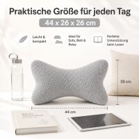 Kissen Leseknochen Fleecy - Grau