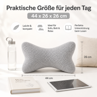 Kissen Leseknochen Fleecy - Grau