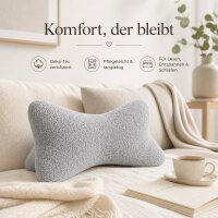 Kissen Leseknochen Fleecy - Grau