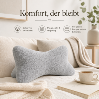 Kissen Leseknochen Fleecy - Grau
