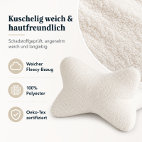 Kissen Leseknochen Fleecy - Natur