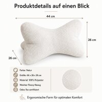 Kissen Leseknochen Fleecy - Natur