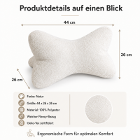 Kissen Leseknochen Fleecy - Natur