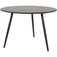 Garten-Beistelltisch Schwarz Ø45x35 cm – runder Metalltisch für Balkon & Terrasse