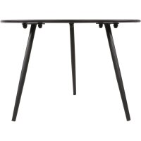 Garten-Beistelltisch Schwarz Ø45x35 cm – runder Metalltisch für Balkon & Terrasse