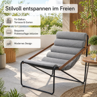 Relax Stuhl Miami - Gartenstuhl mit Polster & Holz