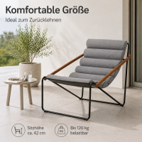 Relax Stuhl Miami - Gartenstuhl mit Polster & Holz