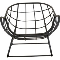 Schaukelstuhl Cozy Stone Aluminium Olefin Schwarz Grau  97 x 117 x 82 cm
