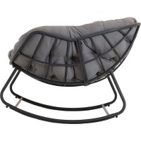Schaukelstuhl Cozy Stone Aluminium Olefin Schwarz Grau  97 x 117 x 82 cm