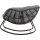 Schaukelstuhl Cozy Stone Aluminium Olefin Schwarz Grau  97 x 117 x 82 cm