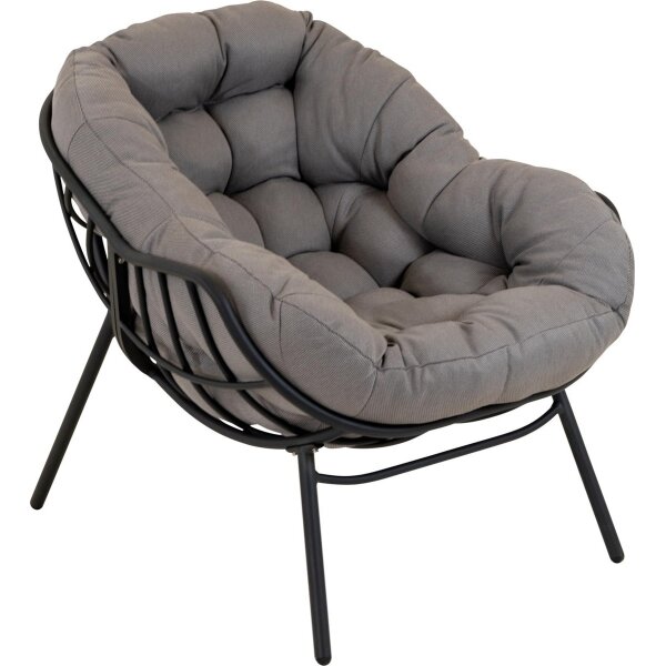 Relaxsessel Cozy Stone Aluminium Olefin Schwarz Grau 97 x 101 x 93 cm