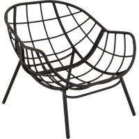 Relaxsessel Cozy Stone Aluminium Olefin Schwarz Grau 97 x 101 x 93 cm