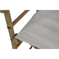 Regiestuhl Bambus Natur mit weißem Bezug – klappbarer Gartenstuh