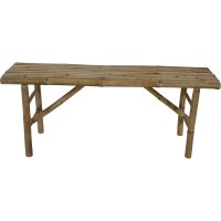 Gartenbank Bambus Natur 120x33x47 cm – robuste Sitzbank für Garten & Terrasse